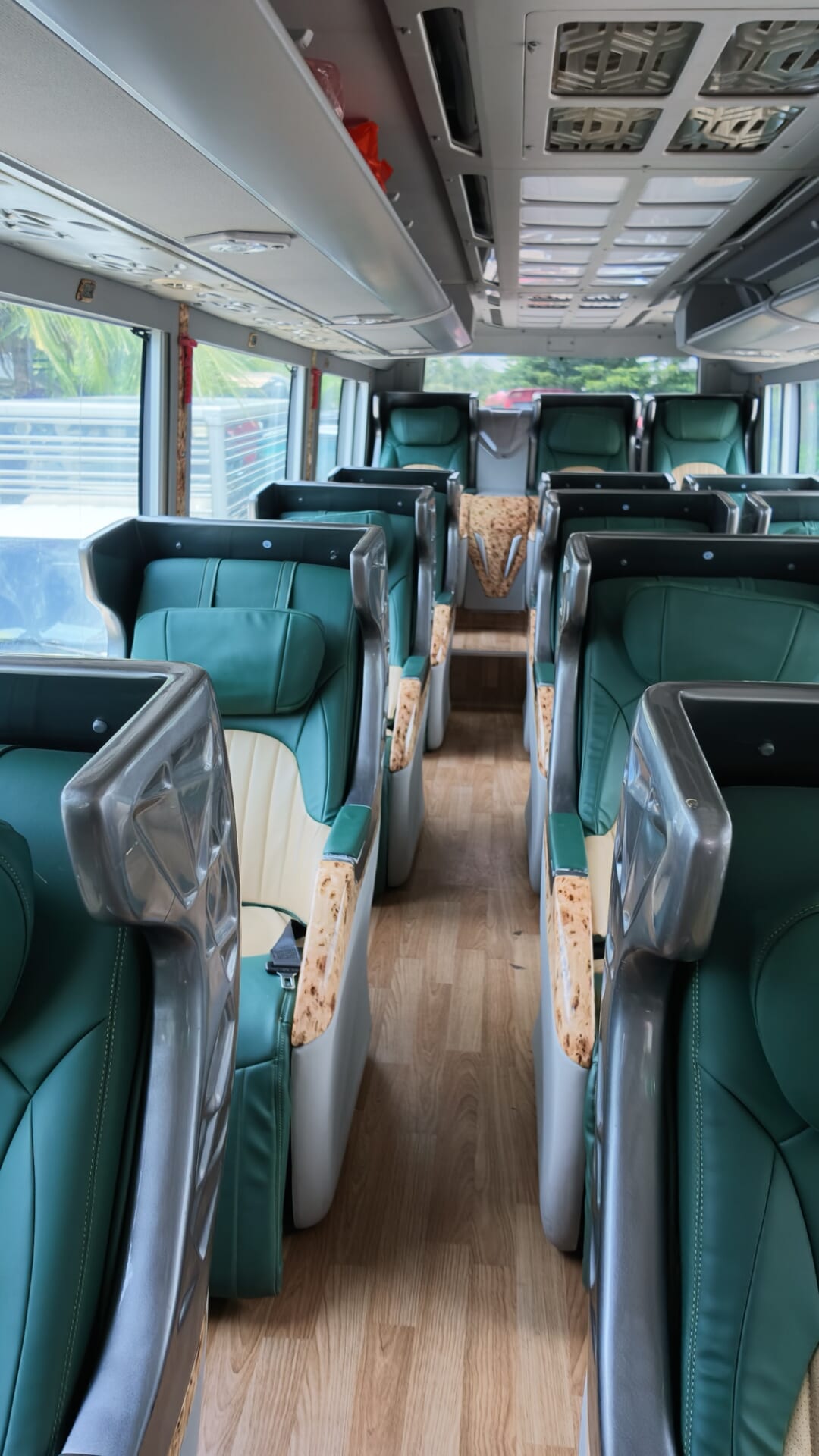 Univer DCar reclining seats for the Hanoi to Halong Bay transfer